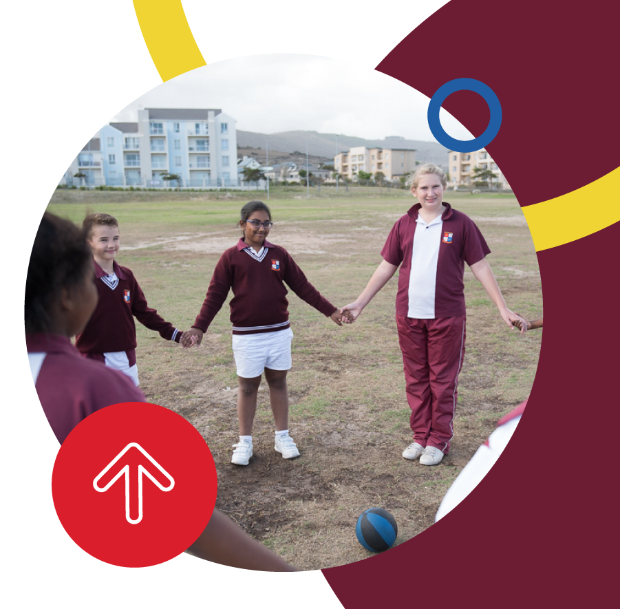 Riverside College learners participating in physical education and fitness